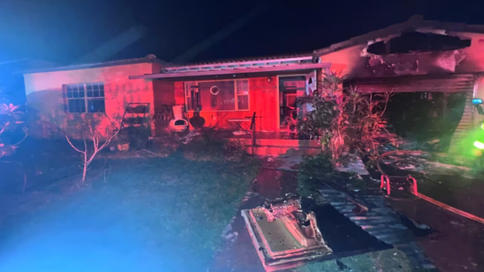 Miami Garage Fire Near Southwest 22nd Avenue and 24th Terrace Extinguished