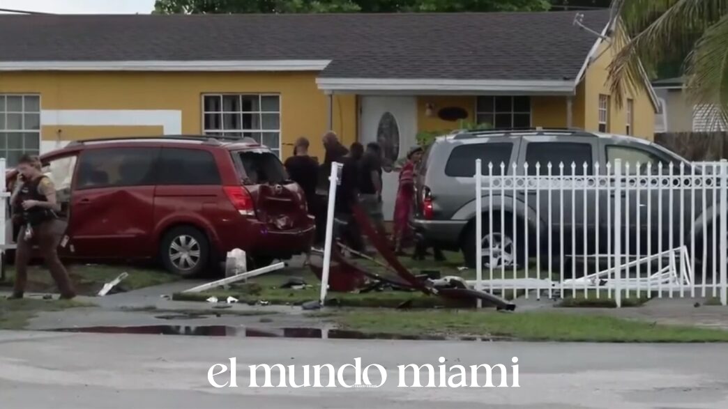 Three Hospitalized After Chain-Reaction Crash Sends Parked Car Into SW Miami-Dade Home